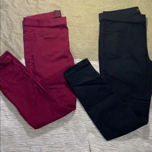 Wine and Black NoBo jeggings!